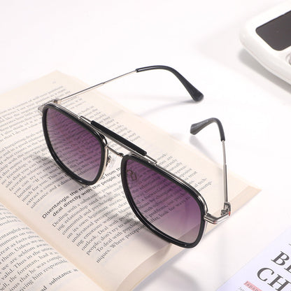 Square Aviator Black Sunglasses
