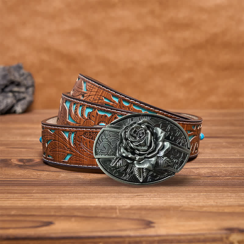 3 Colors printed letter leather belt