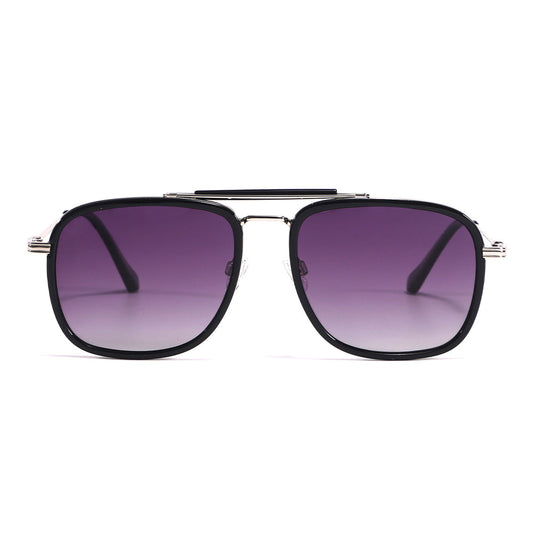 Square Aviator Black Sunglasses