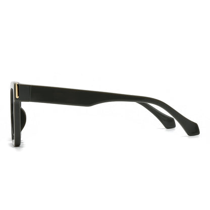Polygonal rimless cut-edge sunglasses