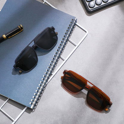 Black Oversized Aviator Sunglasses